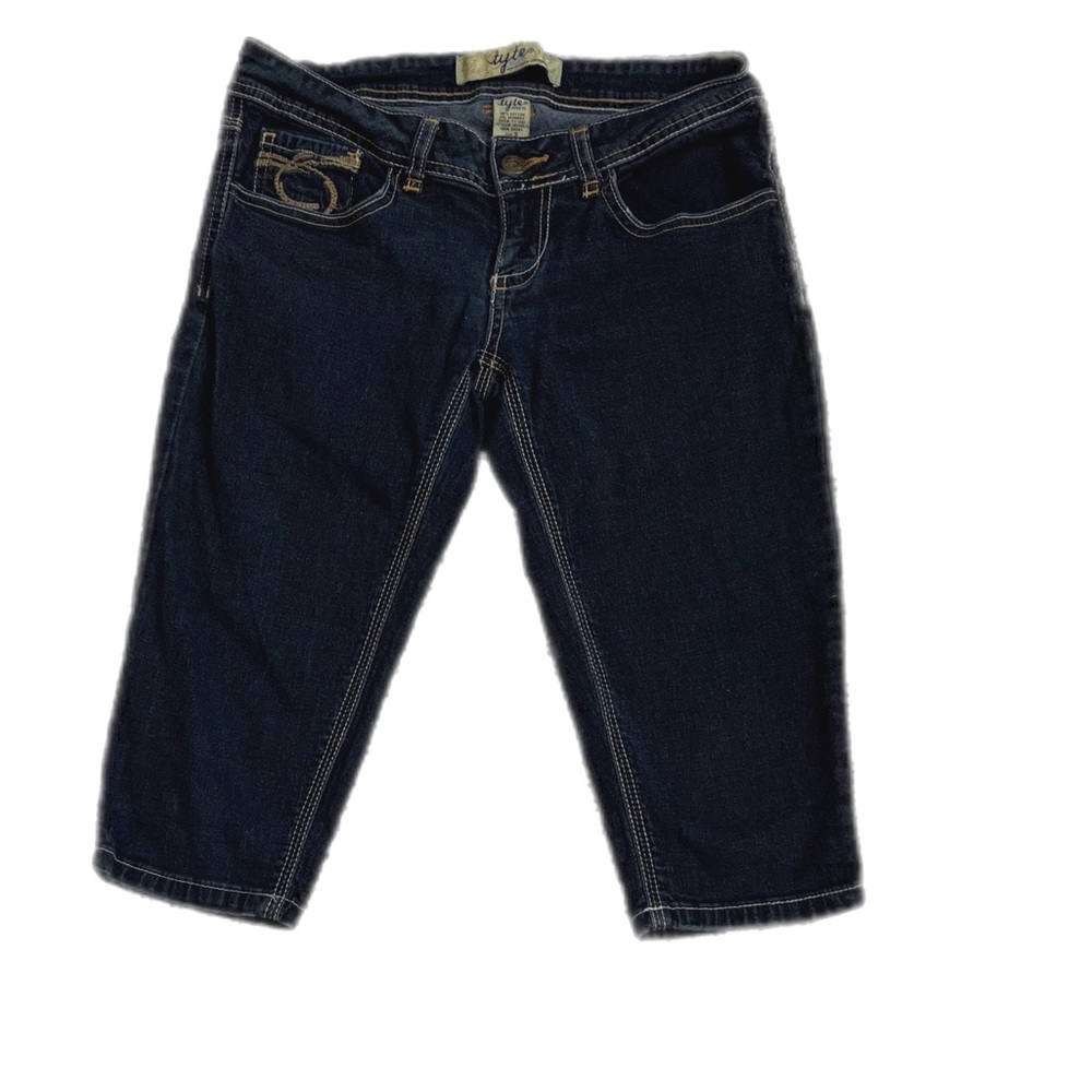 Tyte Capri Denim Jeans Classic Dark Wash Size 3
